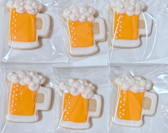 Beer Mug Sugar Cookies, Father’s Day Gift, party favors, Made to order
