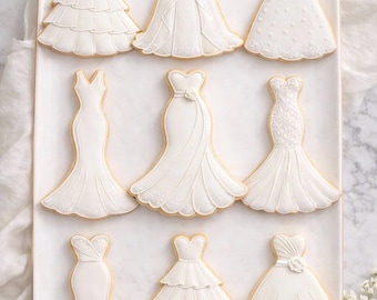 Wedding Dress Cookie Cutters, 9 styles, 3.5-6in, Durable and Heat Resistant