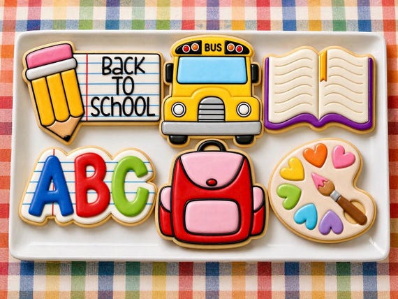 Back to School Cookie Cutters, Teacher Appreciation Cookie Cutters, 14 styles, 3.5-6in, Durable and Heat Resistant
