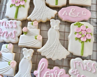 Bridal Shower Sugar Cookies, Wedding cookies, Made to order