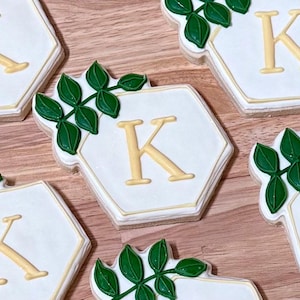 Monogram custom sugar cookies, bridal sugar cookies, one dozen (12 cookies) per order, for bridal shower, wedding, birthday, & engagement