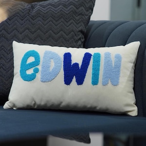 Punch Needle Pillow - Adorable Kids Room Decor, Perfect for Baby&#39;s Nursery, Unique Gift for Infant Birthdays & Showers, Housewarming Gift