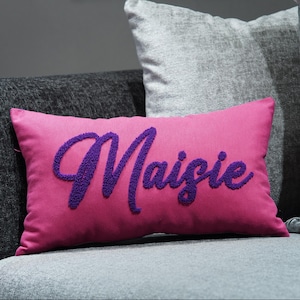 Cuscino Punch Needle, Cuscino Personalizzato Misura, Decorazione Moderna per Dormitorio Pensiero Regalo Baby per Compleanni Momenti Speciali