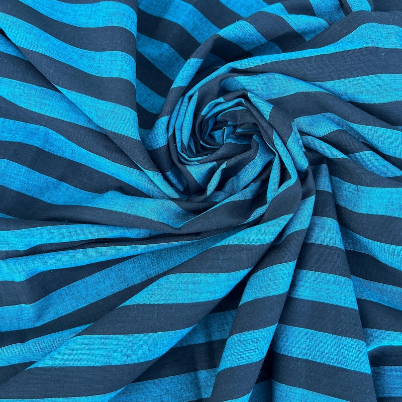 Andover Frame Shop Light Teal Stripe Fabric - Etsy UK