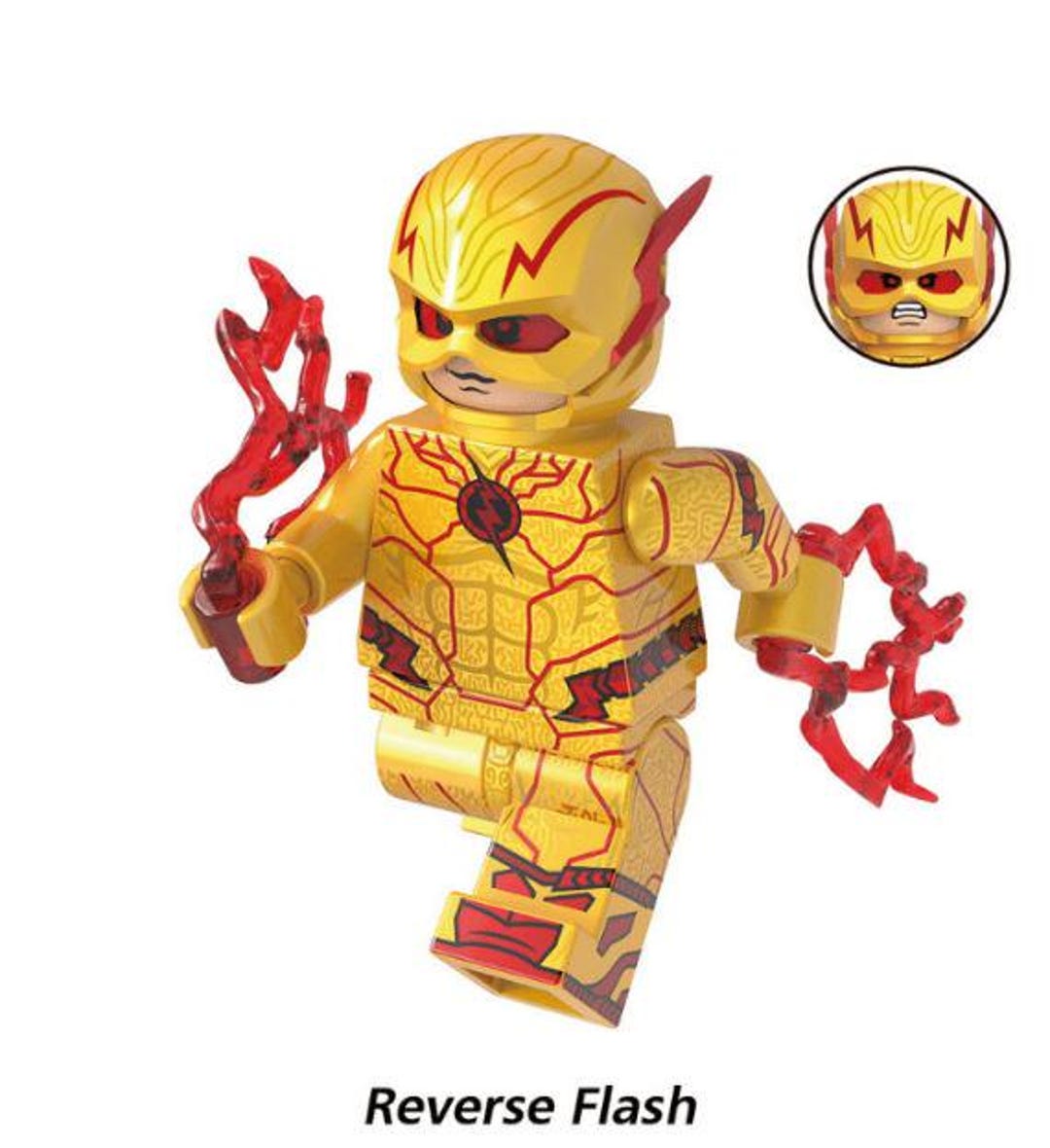 Lego Reverse Flash Custom Lego the Reverse Flash the Flash DC Super Hero Custom Minifigure - Etsy