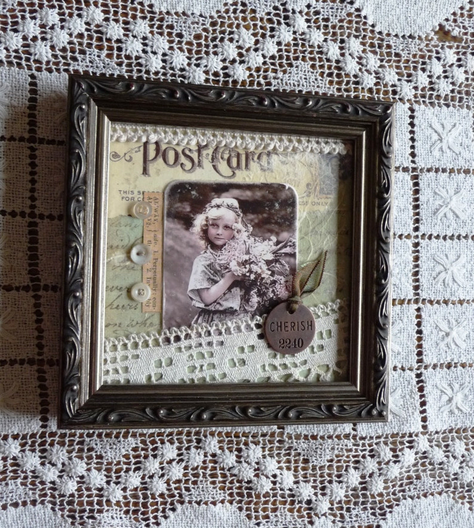 Cherish Vintage Photo Framed Canvas Etsy