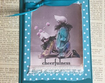 Vintage Photo Handmade Card with Cheerfulness Theme