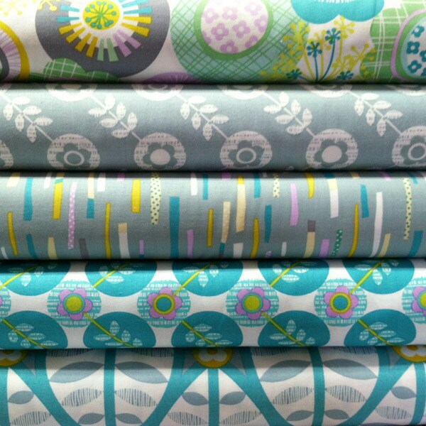 La Dee Da by Erin McMorris Bundle in Aqua - Fat Quarters
