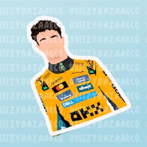 Lando Norris Inspired Sticker - Lando Norris Fan Sticker, Formula 1 Sticker, Sticker For Kindle - BreezyBazaarCo