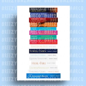 Book Stack Prints - Colleen Hoover, Ali Hazelwood, Taylor Jenkins Reid, Emily Henry, Sarah J Maas, Penelope Douglas + More - BreezyBazaarCo