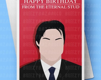 Joyeux anniversaire de la carte du goujon éternel - carte d&#39;anniversaire inspirée d&#39;Ian Somerhalder, carte d&#39;anniversaire Ian Somerhalder vampire - BreezyBazaarCo