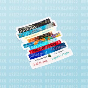 CUSTOMISABLE Book Spine Sticker - Custom Bookworm Sticker, Booktok Sticker, Custom Book Stack Sticker, Sticker For Kindle - BreezyBazaarCo