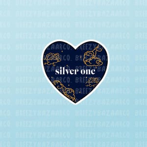 Silver One Heart Quote Inspired Sticker - Fourth Wing Inspired Sticker, Tairn Quote Sticker, Bookish Inspired Sticker  - BreezyBazaarCo