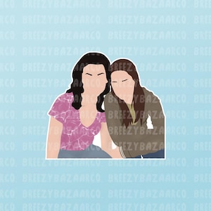 Sticker geïnspireerd door Lauren Graham en Alexis Bledel - cadeau voor fans van Lauren Graham en Alexis Bledel - BreezyBazaarCo