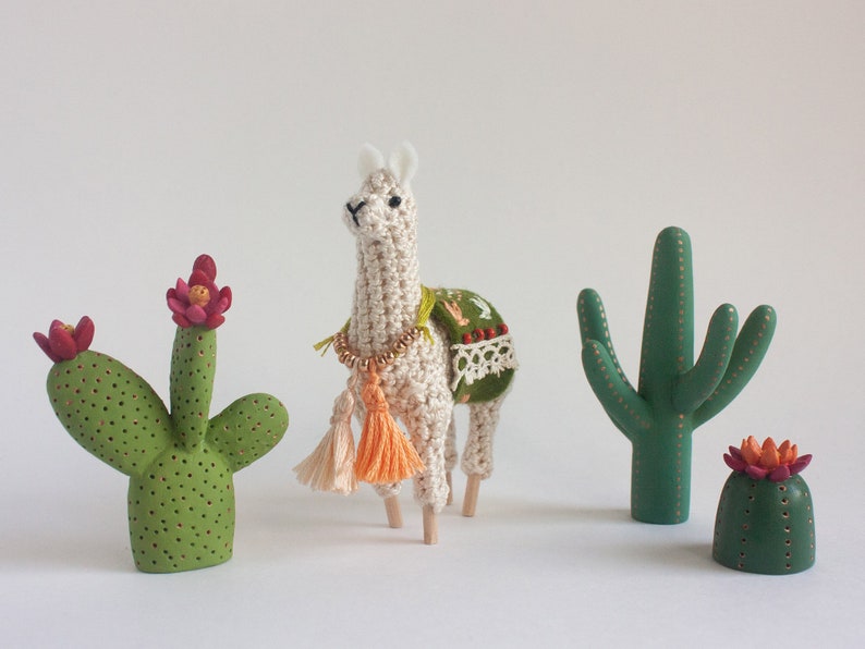 Mini Crochet Llama PDF Pattern amigurumi pattern for tiny dollhouse, alpaca llama gifts, crochet pdf pattern, dollhouse miniatures image 6