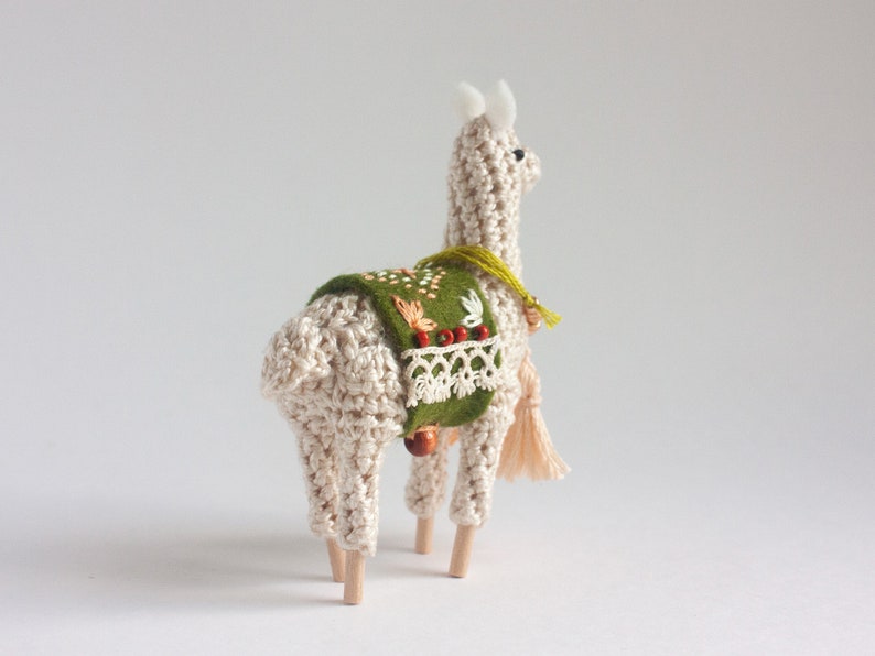Mini Crochet Llama PDF Pattern amigurumi pattern for tiny dollhouse, alpaca llama gifts, crochet pdf pattern, dollhouse miniatures image 4