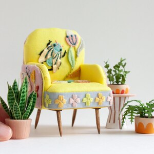 Dollhouse Tutorial PDF download for mini embroidered armchair instructions includes printable templates and step-by-step photos image 6