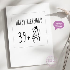 Geburtstagskarte 40. Geburtstag inkl. Umschlag zum direkten Download | 3 Versionen 1x Grußkarte und 2x Postkarte als PDF | Karte 1985