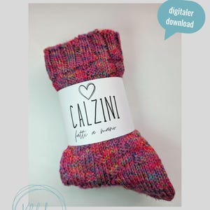 Banderoles for hand-knitted socks for direct download | Print template as PDF download | Knitted socks | DIY