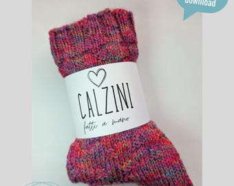 Banderoles for hand-knitted socks for direct download | Print template as PDF download | Knitted socks | DIY
