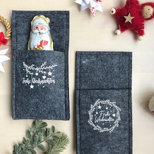 Sacchetto regalo/buono/buono in feltro: Buon Natale