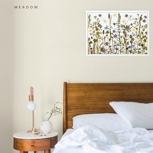 Framed Pressed Meadow Flowers - Botanical Framed Artwork, Real Dried Flowers, A3 Herbarium Home Decor, Midsummer, Herbier Encadre