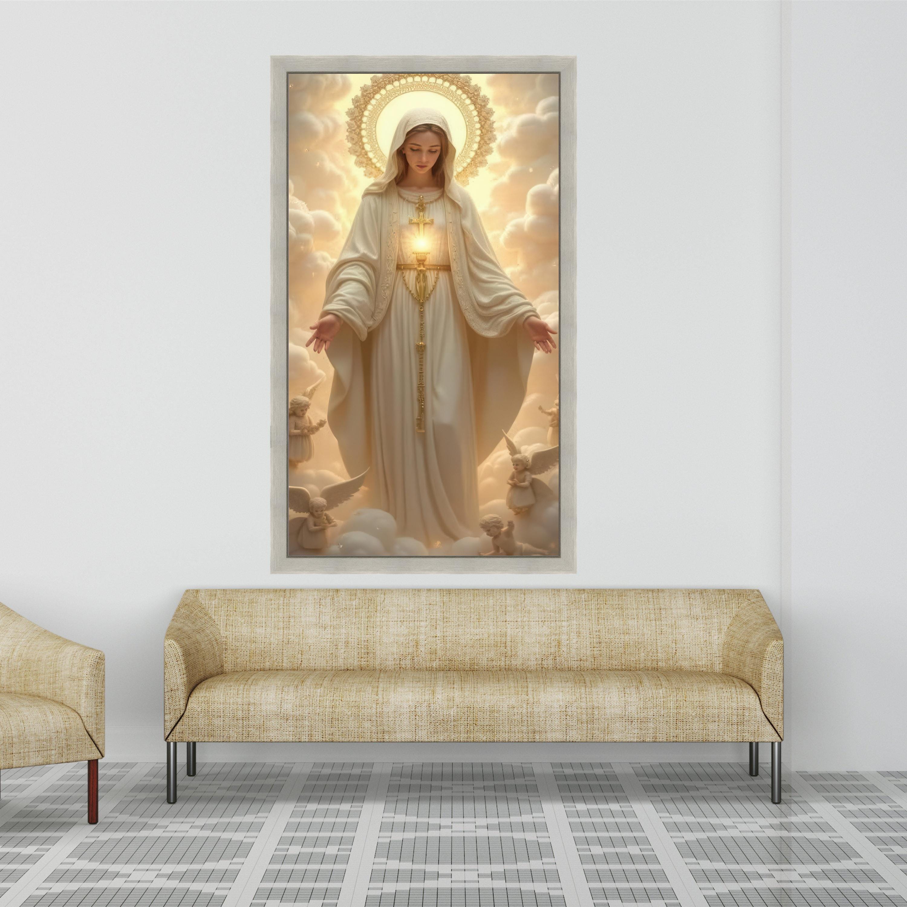 Virgin Mary Canvas Wall Art, Religious Catholic Art Print, Divine ...