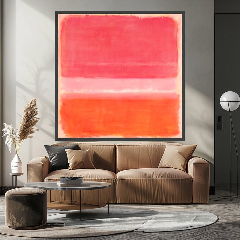 Blocks Mark Rothko Mark Rothko Canvas Wall Art, Abstract Red and Orange Blocks, Modern ...