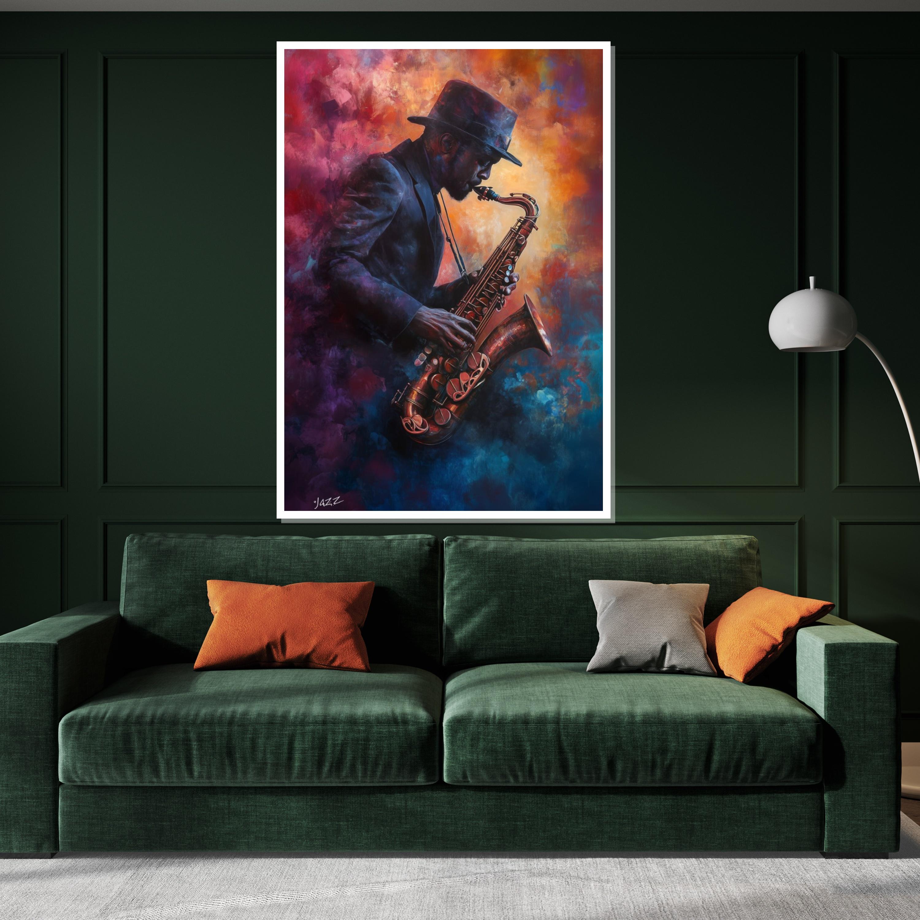 QUADRI MUSICA CONTRABBASSO JAZZ COLORATI MUSICALI DIPINTI A MANO SU TELA INTELAIATI PRONTI PER ESSERE APPESI ARREDAMENTO CASA SALONE UFFICIO SOGGIORNO CUCINA ALTA QUALITA' MADE IN ITALY - MUSICA JAZZ