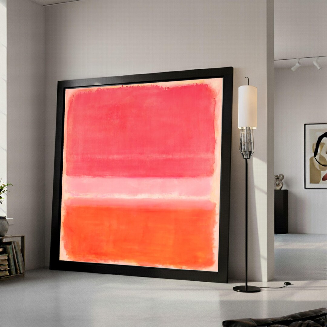 Blocks Mark Rothko Mark Rothko Canvas Wall Art, Abstract Red and Orange Blocks, Modern ...