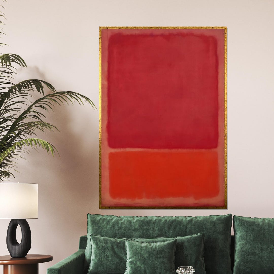 Red Abstract Canvas, Modern Art Print, Minimalist Wall Art, Rothko ...