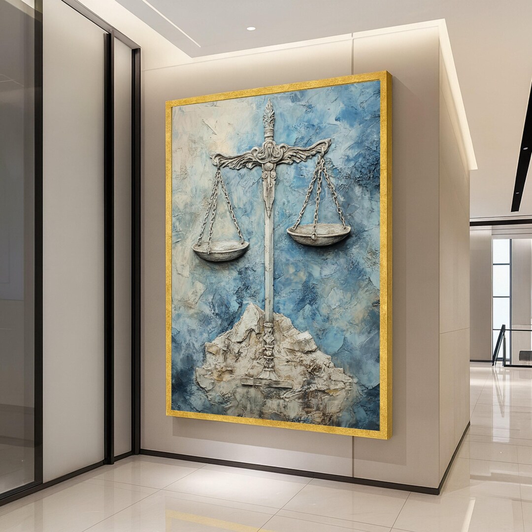 Scales of Justice Canvas Print – Law Office Wall Decor – Legal Symbol ...