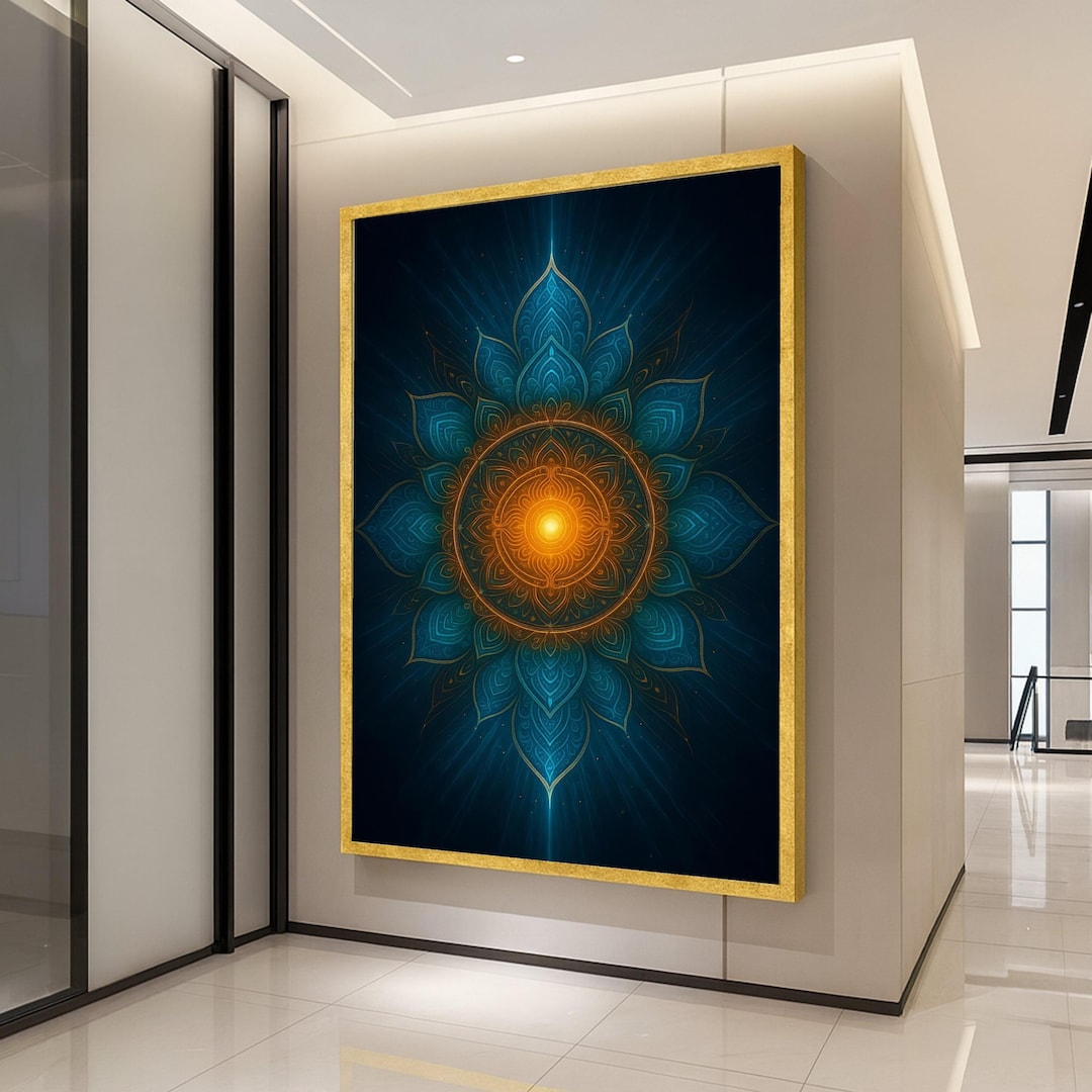 Mandala Canvas Print – Sacred Geometry Wall Art – Spiritual Wall Decor ...