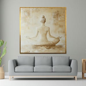 Serene Yoga Pose Canvas, Meditation Wall Art, Zen Figure Canvas Print, Wall Art Canvas Design, Relaxing Décor, Ready To Hang Decoration