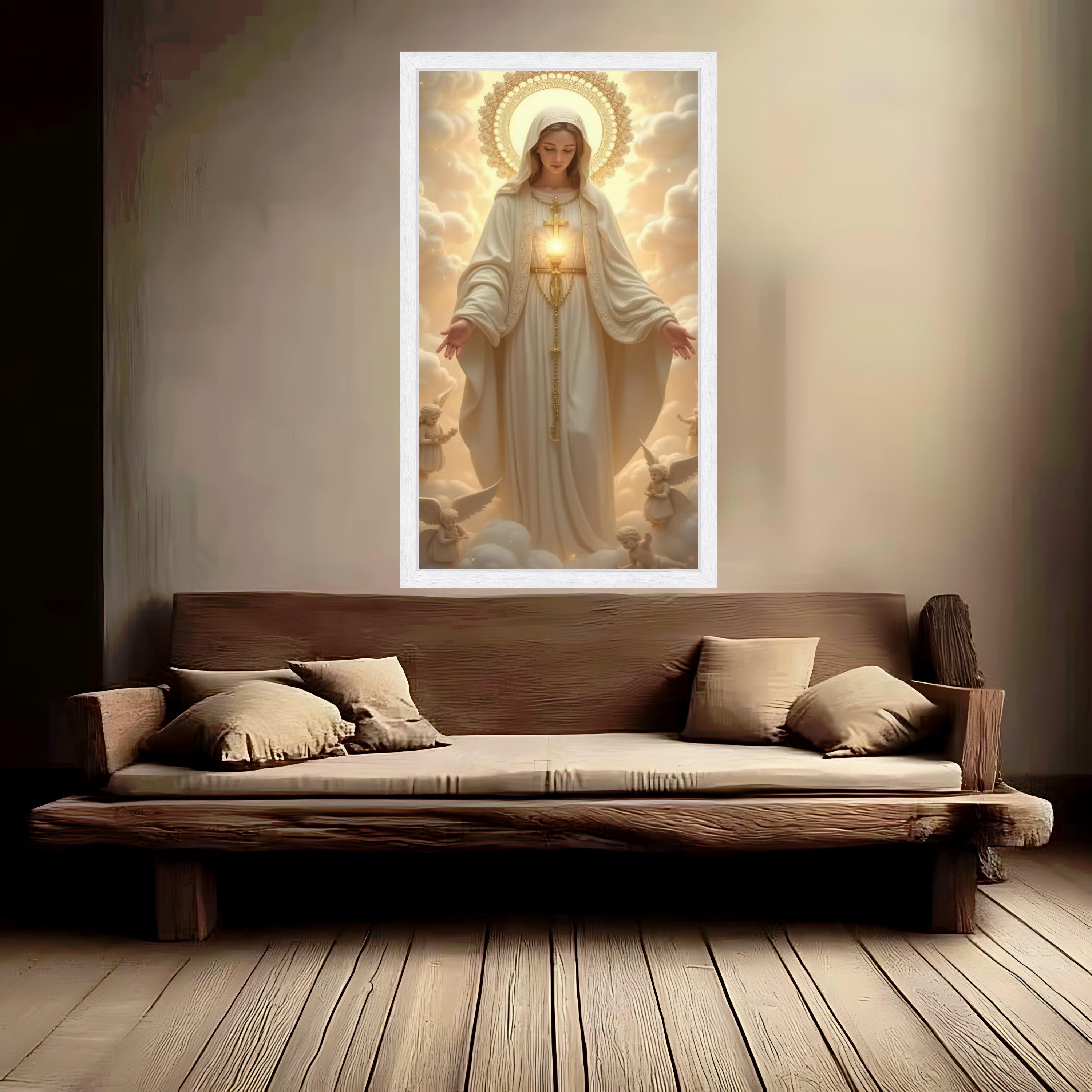 Virgin Mary Canvas Wall Art, Religious Catholic Art Print, Divine ...