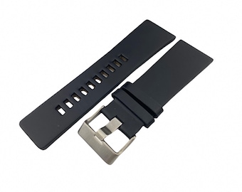 22 24 26 28 30 32 34mm Black Genuine Leather Strap Band Bracelet Compatible to the DZ watch Pin Buckle/Clasp Silver + Pins+DIY Tool