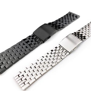 22 24 26 28 30mm Stainless Steel Strap Band Bracelet Compatible to the DZ watch Silver or Black + Pins and DIY Tool