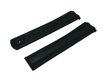 20mm Black Rubber Silicone Strap Band Compatible for the OMG SeaMaster 300M watch Deployment Buckle/Clasp Silver Yellow Gold Rose Gold Black