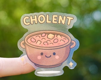 Shabbat Shalom Cholent Sticker | Jewish Food Pun Vinyl Sticker
