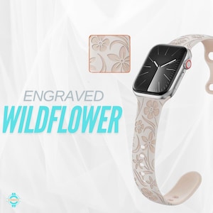 Wildflower Engrave Apple Watch Band