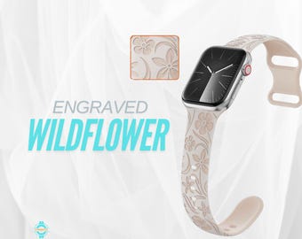 Wildflower Engrave Apple Watch Band
