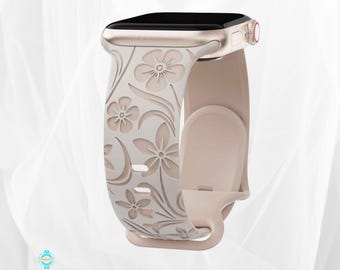 Wildflower Engrave Apple Watch Band1