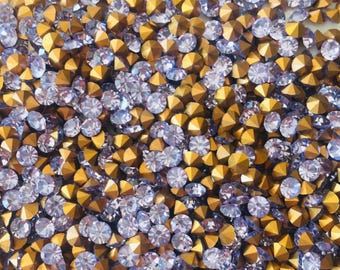 ALEXANDRITE, rare Swarovski vintage crystal chatons, Art# 1100, 3 sizes, original factory packs of 10 gross