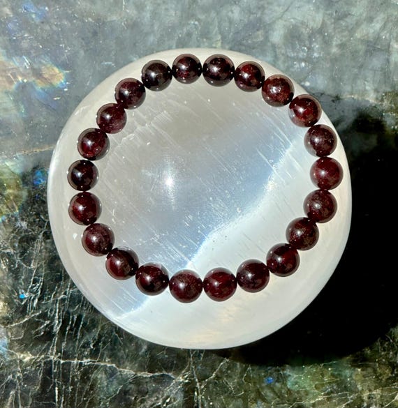 Natural Garnet Bracelet – Almandine or Hessonite or Spessartite