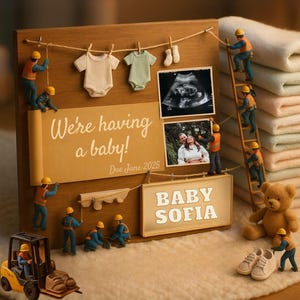 Nouvelle carte bébé | Nom du bébé et date d'accouchement | Révélation de la grossesse | Téléchargement instantané | Révélation minimale pour bébé | Carte réseaux sociaux