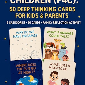 Philosophy for Kids Cards – 50 Deep Thinking Prompts (Printable) - P4C
