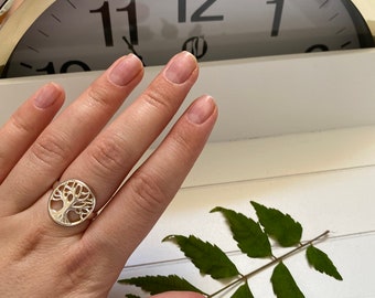 Tree of life silver ring