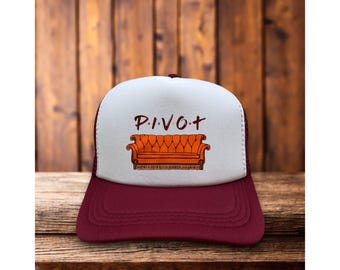 Pivot Friends Lustiger Unisex Trucker Hut Maroon 90er Jahre Sitcom