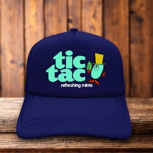 Vintage Mint Candy Unisex Trucker Hat Navy Snapback Retro Baseball Cap