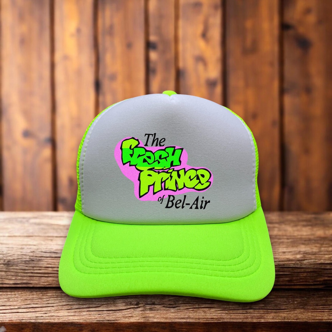 The Fresh Prince of Bel-air Unisex Trucker Hat Neon Yellow 90s